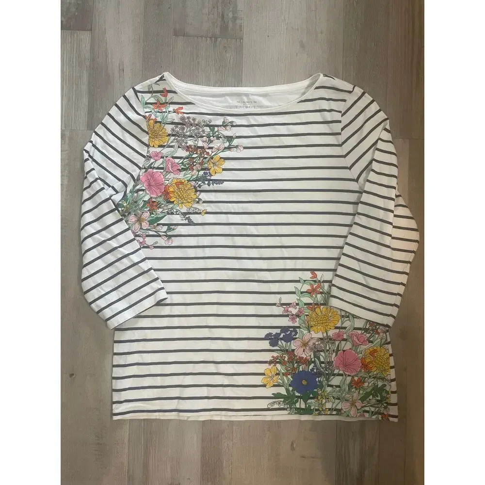 Talbots classic 3/4 length tshirt. Size Large Petitie - Picture 1 of 12